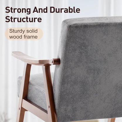 Mid Century Modern Accent Chair solid wood frame textured upholstery on Tampa Home & Garden Store