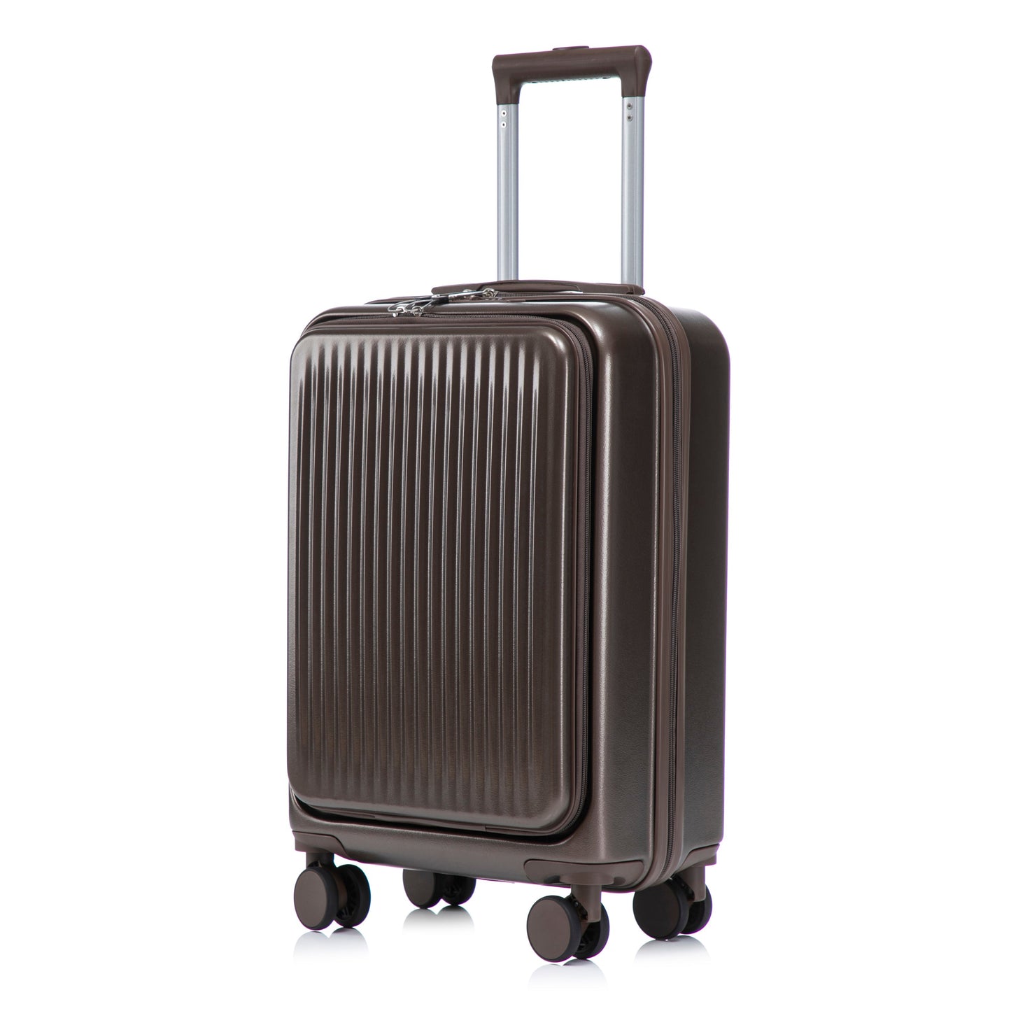 Luggage set brown ABS spinner with cosmetic case, 14' & 20' sizes, HouseOfZazla on Tampa Home & Garden Store