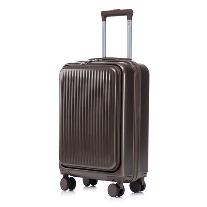 Luggage set brown ABS spinner with cosmetic case, 14' & 20' sizes, HouseOfZazla on Tampa Home & Garden Store