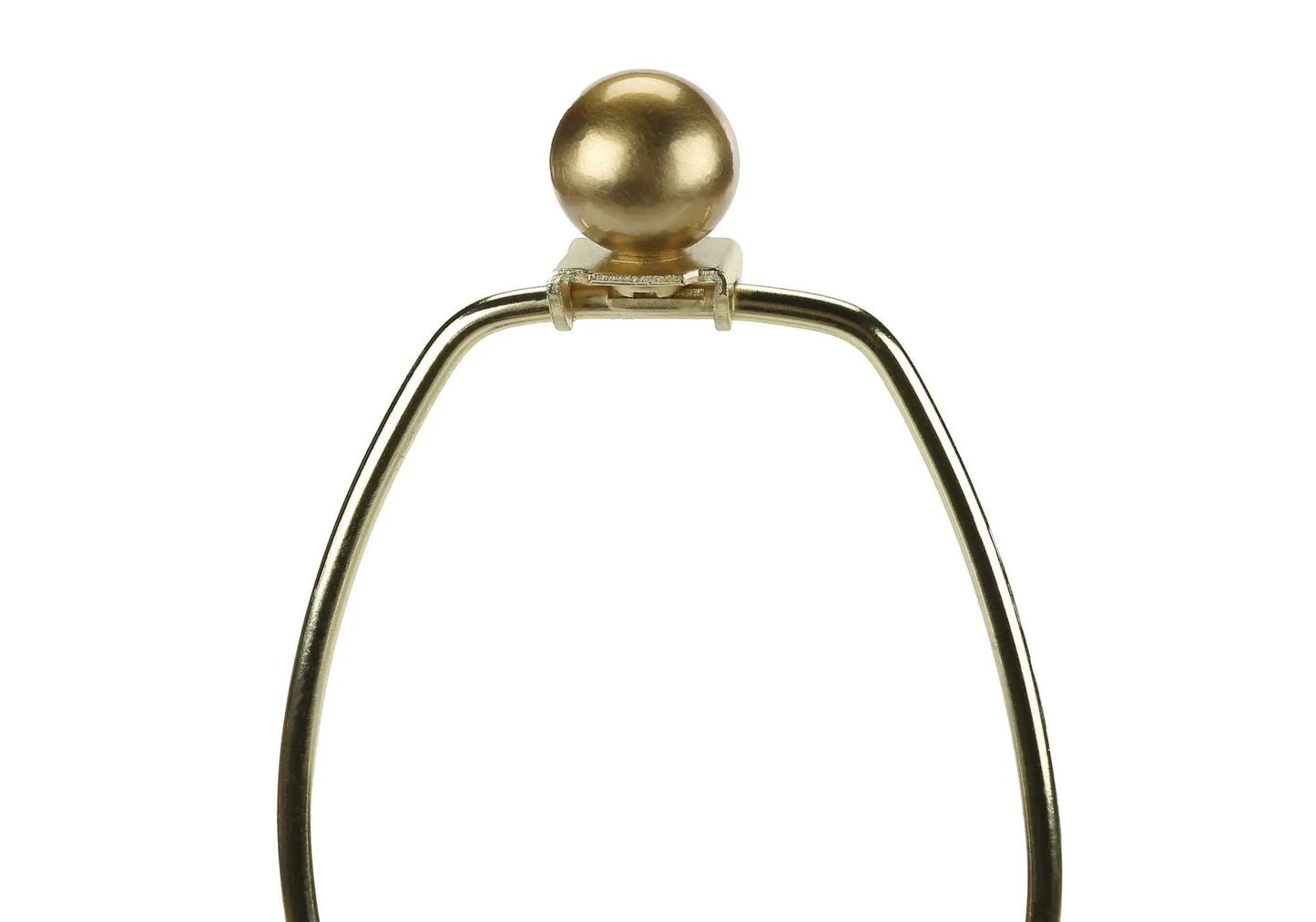 Table lamp cream finish with gold spherical finial and curved brass legs on Tampa Home & Garden Store