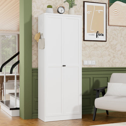 White kitchen pantry cabinet with doors, heavy-duty freestanding storage by HouseOfZazla on Tampa Home & Garden Store