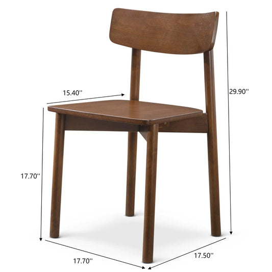 Dining chair set of 2 in rich walnut wood by Unique Piece Furniture on Tampa Home & Garden Store