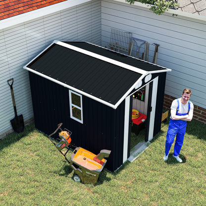 Campcraft 8x6 Metal Outdoor Garden Storage Shed