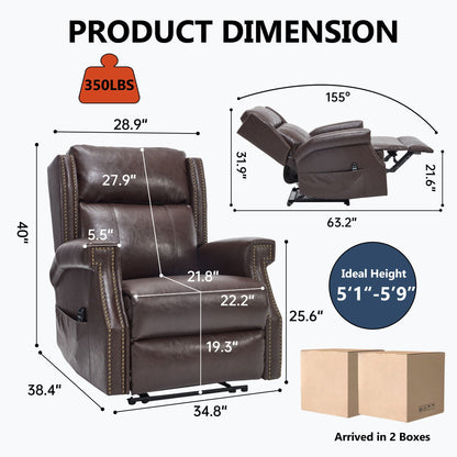 Manual Recliner With Vibrations and Heat