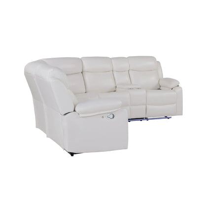 Reclining Sectional With Storage in white leather by Unique Piece Furniture on Tampa Home & Garden Store