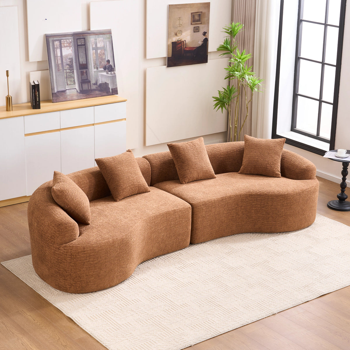 Compression Sponge And Polyester Living Sofa