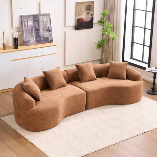 Compression Sponge Sofa brown textured fabric HouseOfZazla on Tampa Home & Garden Store
