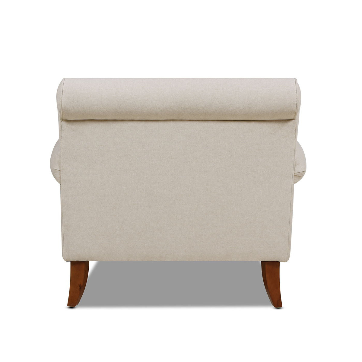 Accent Arm Chair with Casters beige upholstery solid hardwood legs HouseOfZazla on Tampa Home & Garden Store