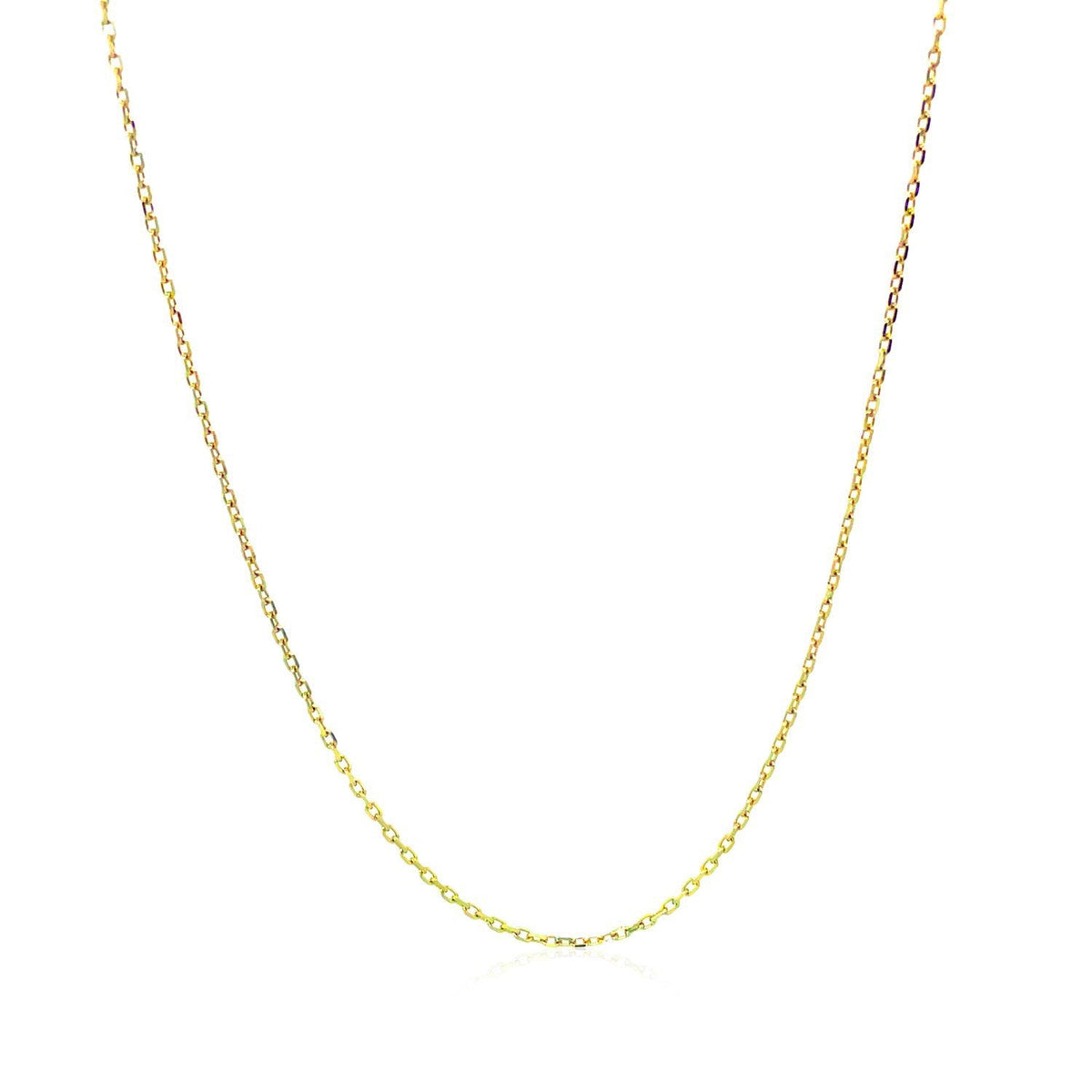 14k yellow gold diamond-cut cable link chain necklace 0.8mm by Bids.com on Tampa Home & Garden Store