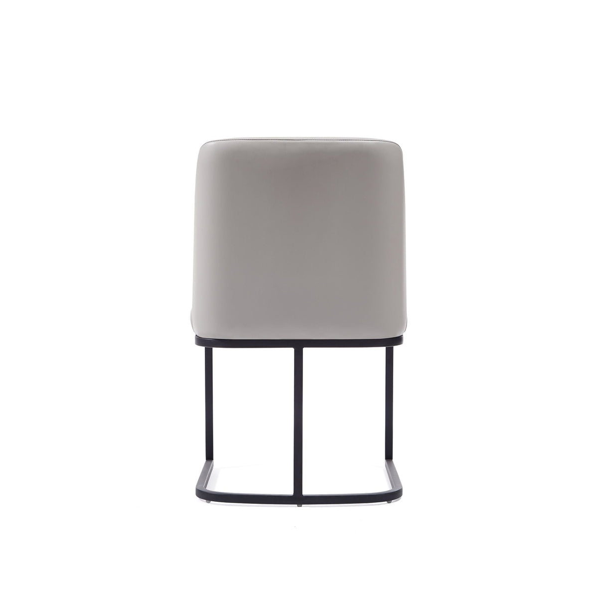 Serena Dining Chair with geometric black metal base, beige upholstered seat HouseOfZazla on Tampa Home & Garden Store