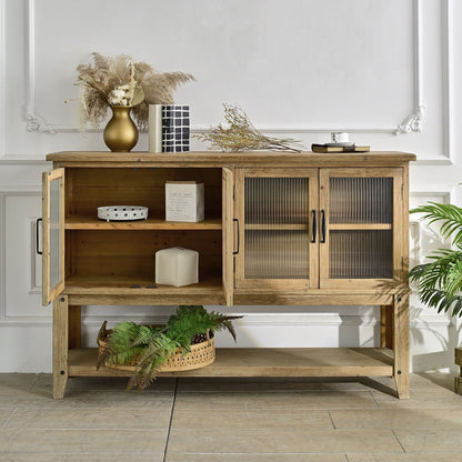 Natural Wood Kitchen Sideboard for Storage