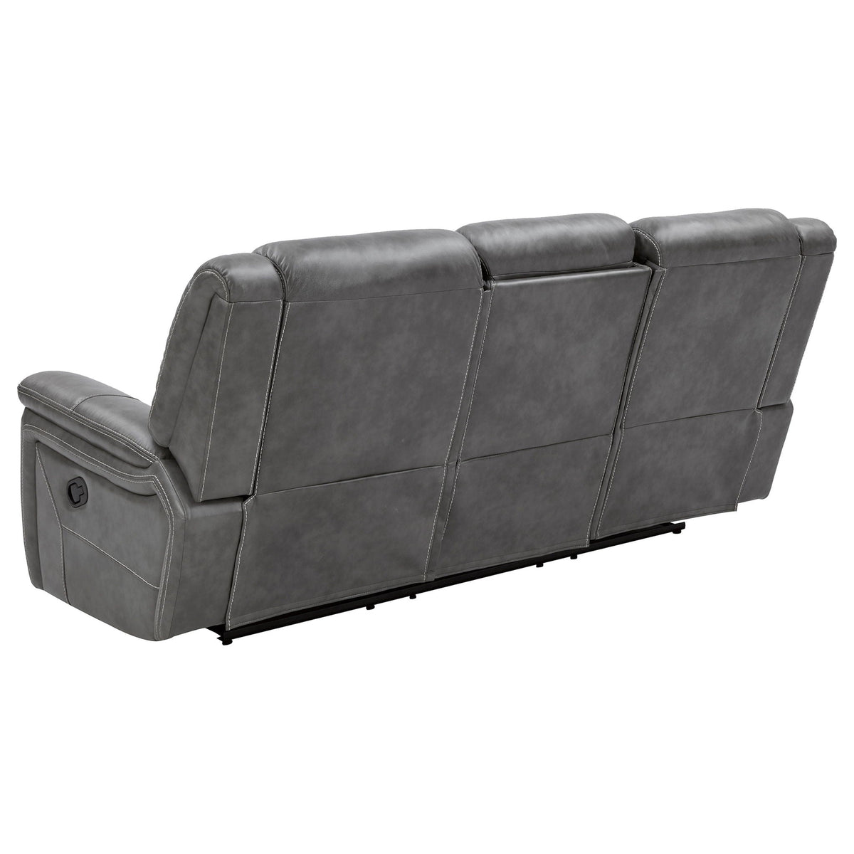 Hudson Gray Reclining Sofa and Pillow Top Arms