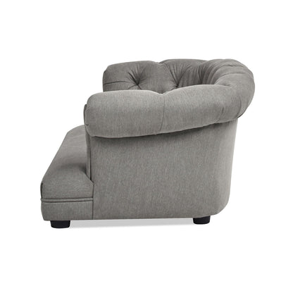 Kiki Chesterfield Dog Sofa Bed Medium gray fabric by HouseOfZazla on Tampa Home & Garden Store