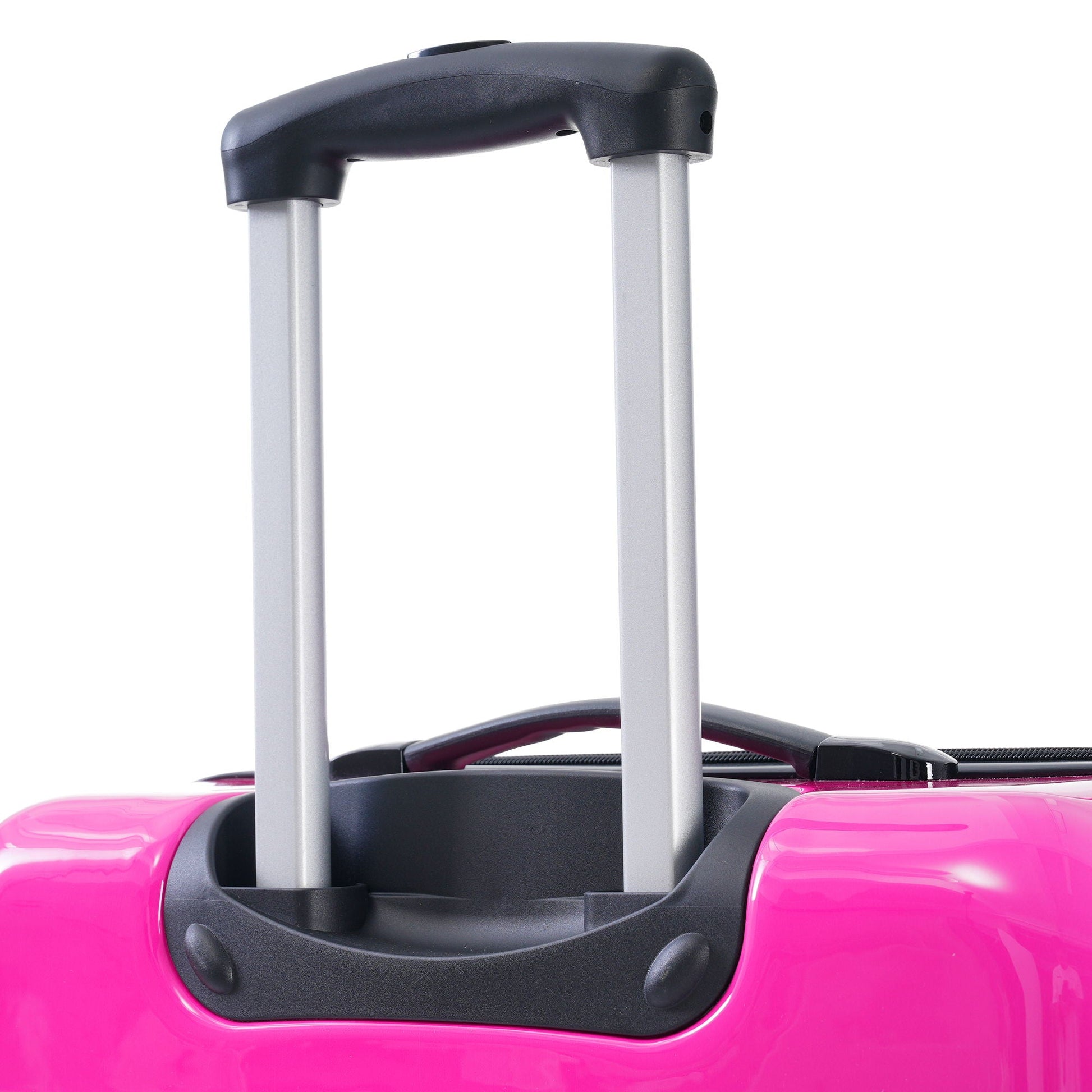 Hardshell luggage pink gradient with silver telescoping handle on Tampa Home & Garden Store