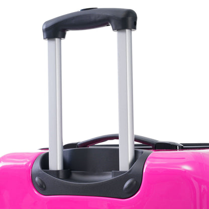 Hardshell luggage pink gradient with silver telescoping handle on Tampa Home & Garden Store
