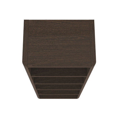 Open Bookcase with Adjustable Shelves, dark brown wood finish, 79 in high, HouseOfZazla on Tampa Home & Garden Store
