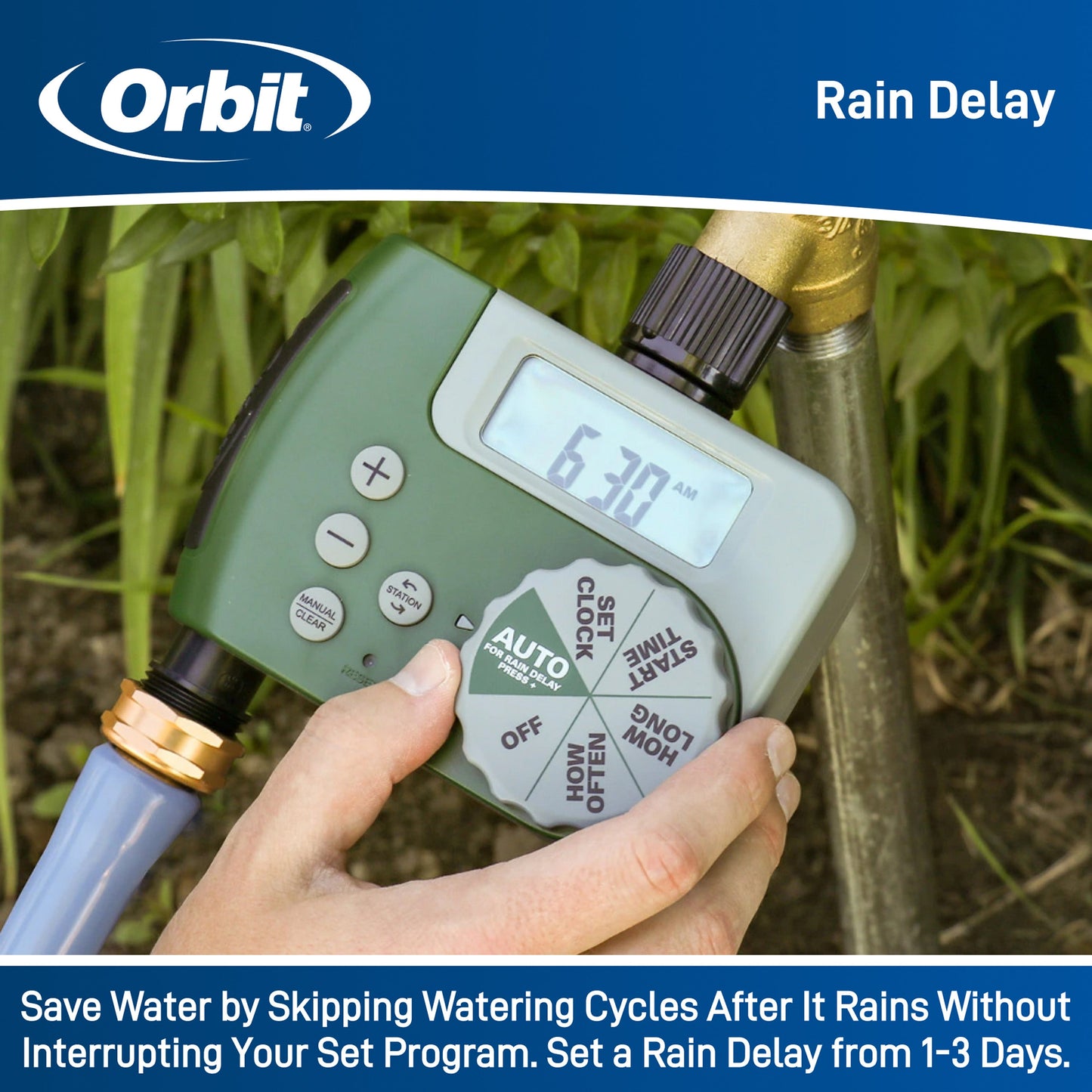 Digital 2 Outlet Hose Faucet Timer