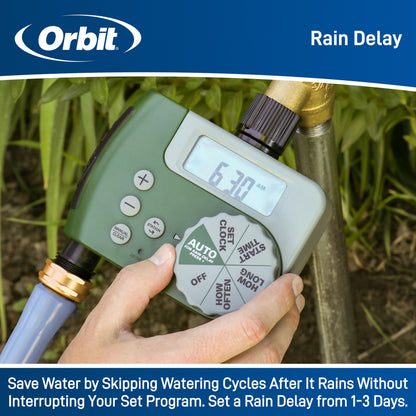 Digital 2 Outlet Hose Faucet Timer