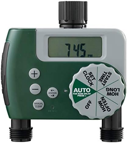 Digital 2 Outlet Hose Faucet Timer