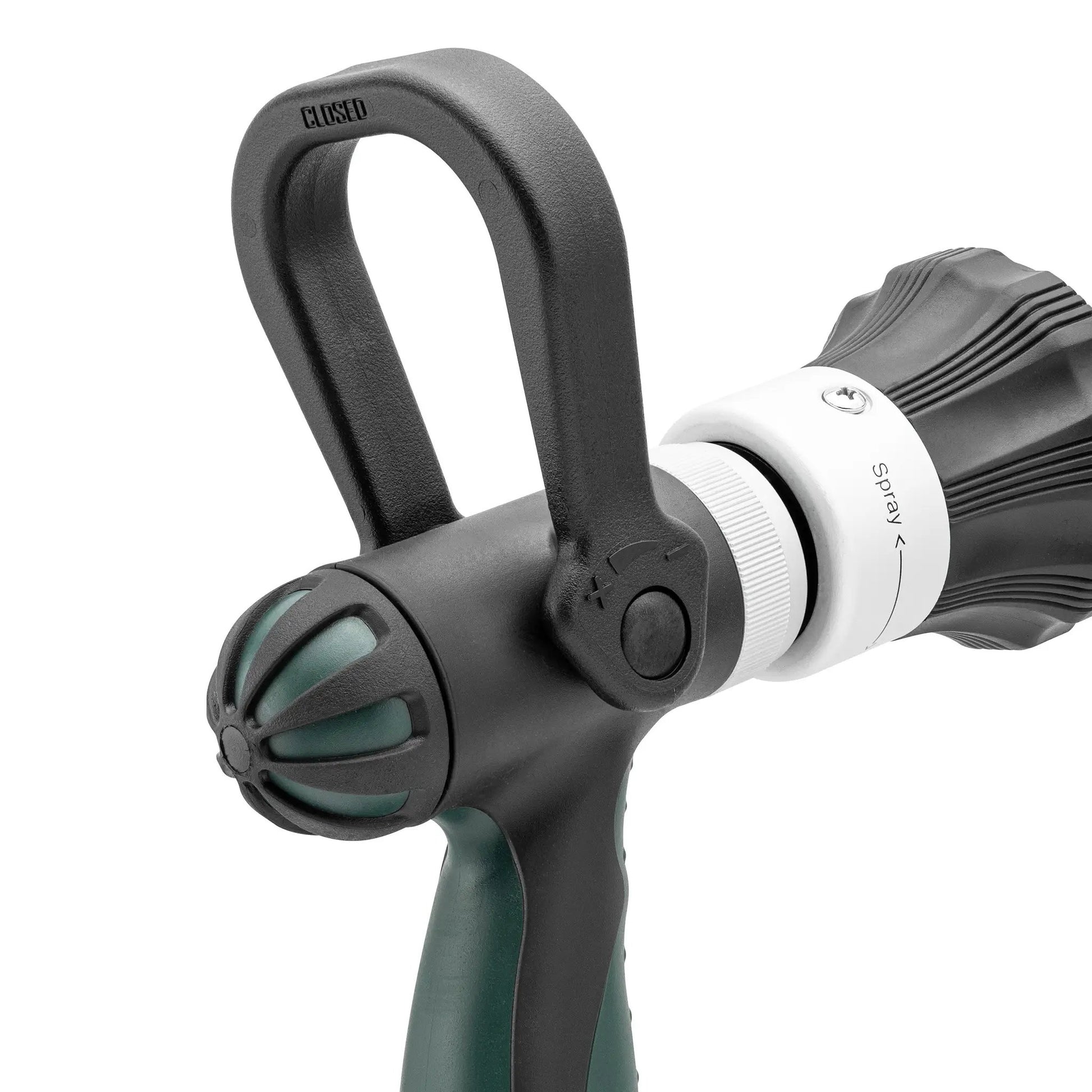 XL Stream Fire Hose Nozzle adjustable, black grip, multi-pattern spray on Tampa Home & Garden Store