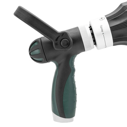 XL Stream Fire Hose Nozzle adjustable 58931 with multi-pattern spray green and black handle on Tampa Home & Garden Store
