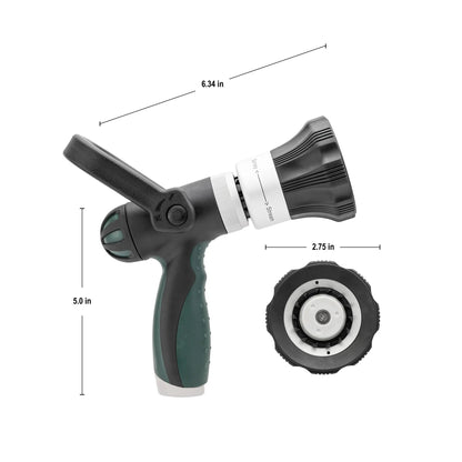 XL Stream Fire Hose Nozzle Adjustable 58931 by Orbit Irrigation with black-green grip on Tampa Home & Garden Store