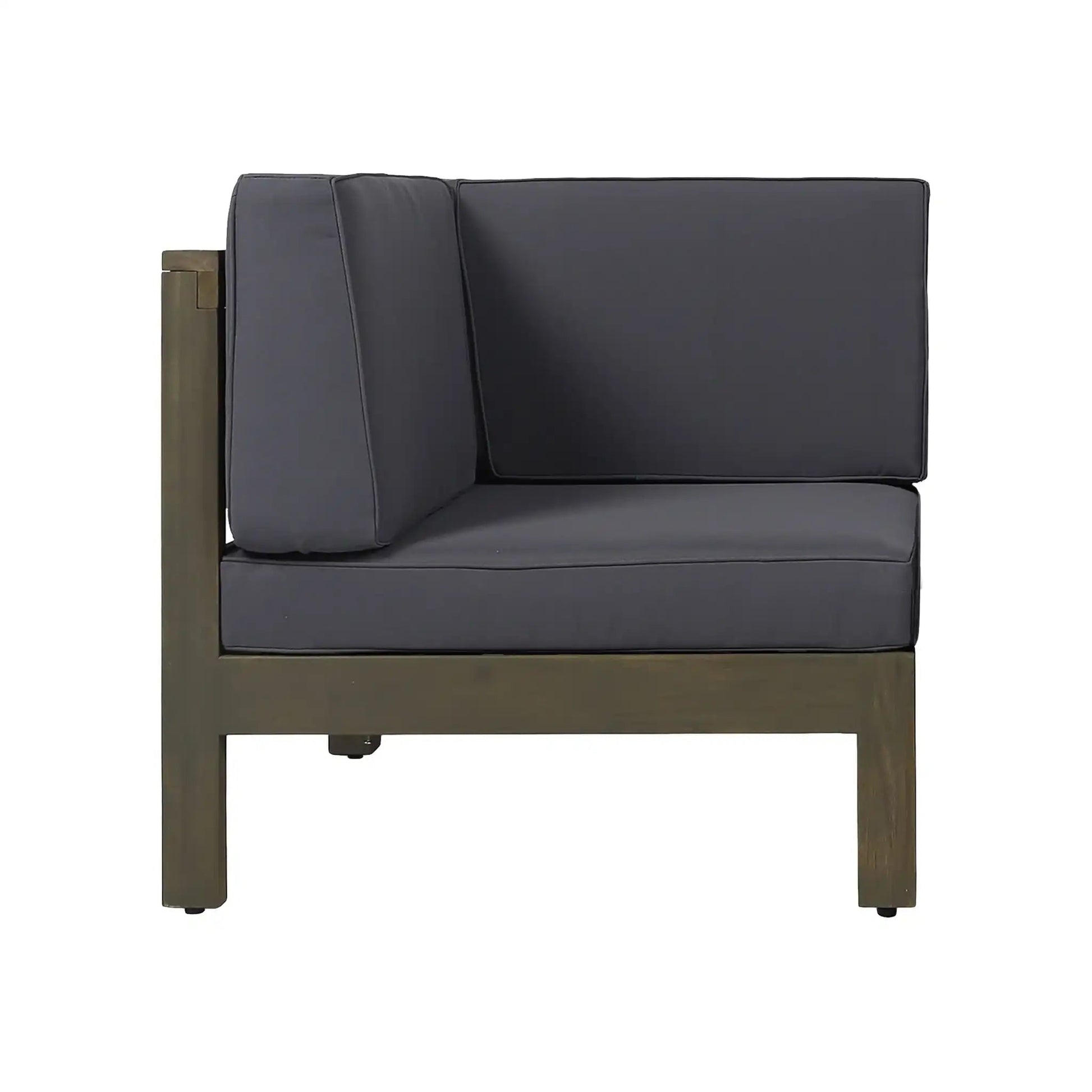 Oana 3-Piece Sectional Sofa Set with water resistant cushions, charcoal fabric by HouseOfZazla on Tampa Home & Garden Store