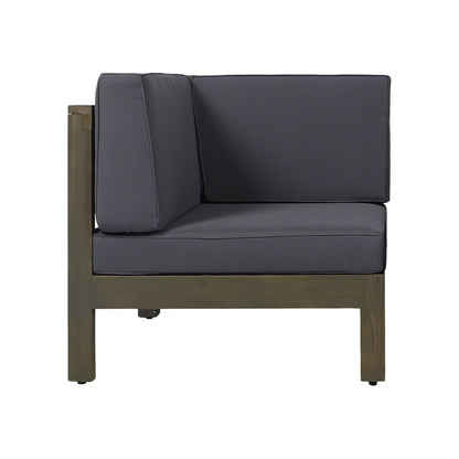 Oana 2 Piece Loveseat Set with water resistant cushions, dark gray fabric by HouseOfZazla on Tampa Home & Garden Store