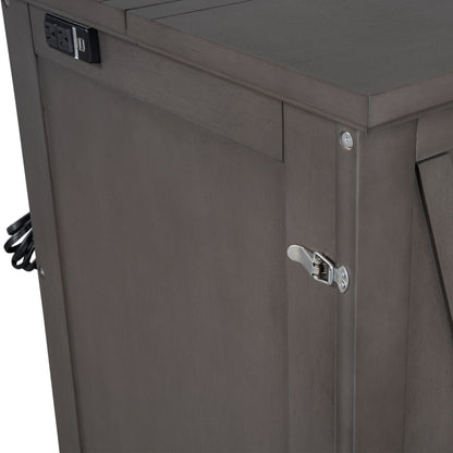 Murphy bed chest in dark espresso solid pine with USB charging and large storage drawer on Tampa Home & Garden Store