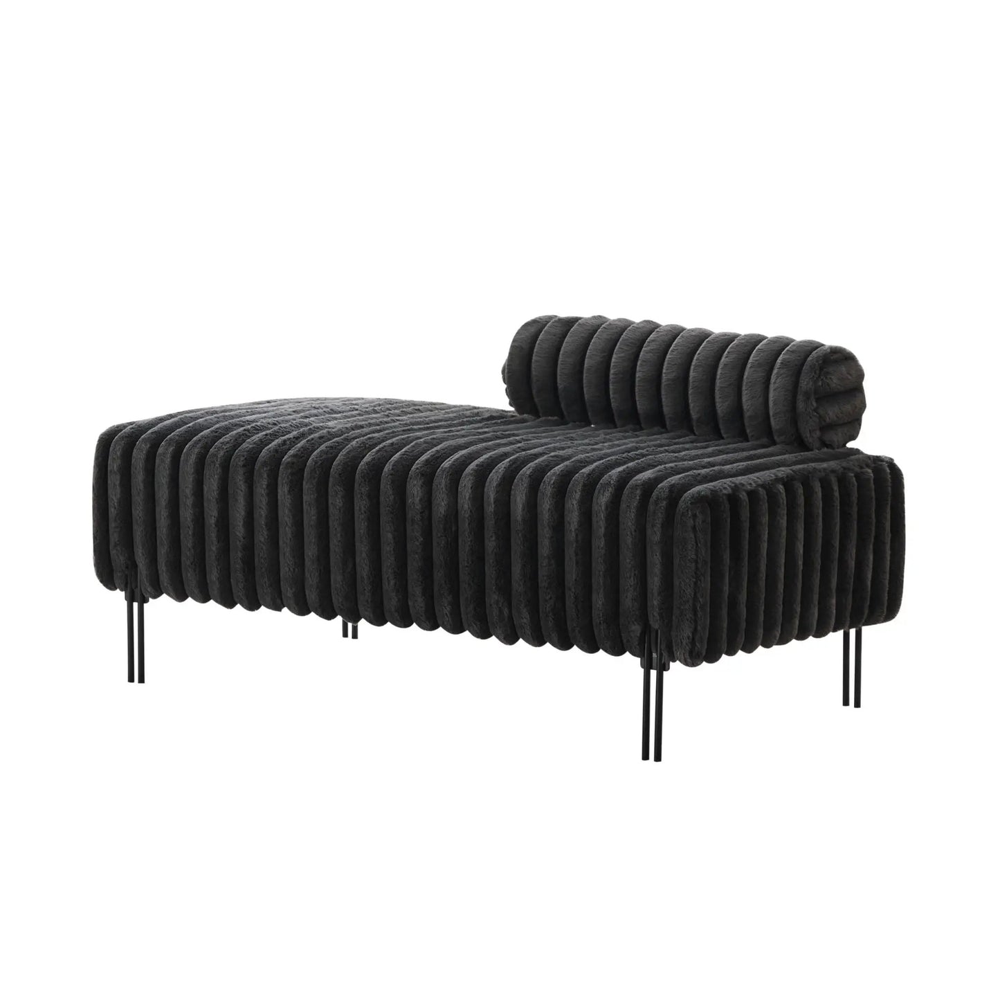 Mini Loveseat With Adjustable Backrest and Fur