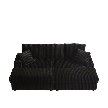 3 Seater Sofa With 2 Ottomans and Storage
