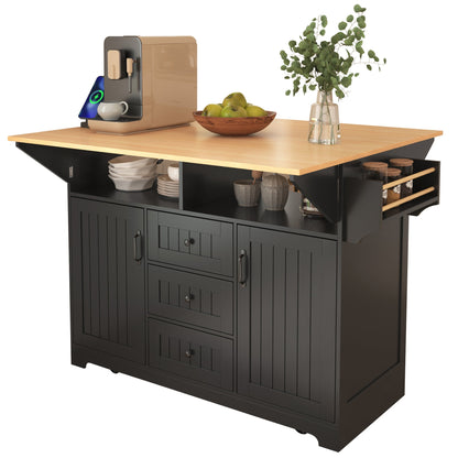 Sturdy Kitchen Island and Drop Leaf Table