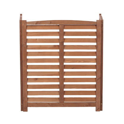 Solid Wood and Air Conditioner Privacy Fence