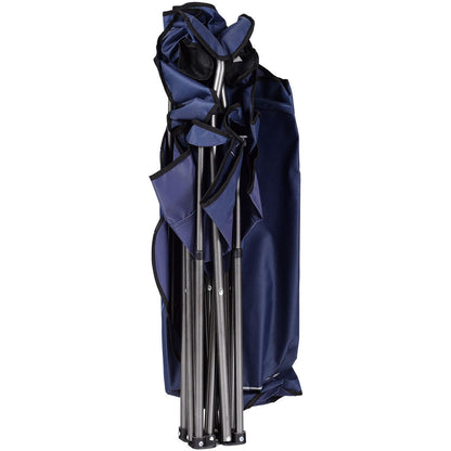 GemGear folding beach canopy chair with cup holders navy blue folded with metal poles on Tampa Home & Garden Store