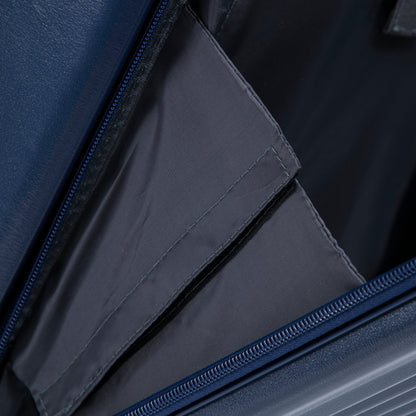 Luggage set navy blue fabric close-up with zipper detailing on Tampa Home & Garden Store