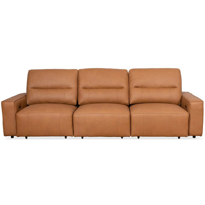 Grant triple power cognac sofa, reclining 3-seat sectional by Unique Piece Furniture on Tampa Home & Garden Store