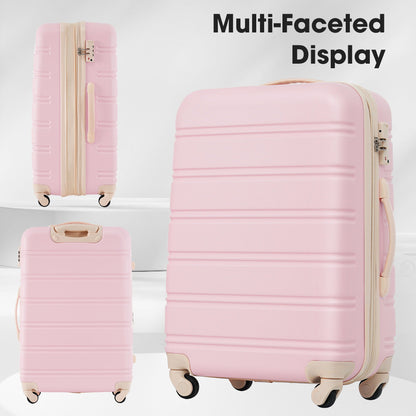 HouseOfZazla pink hardshell luggage set 2-piece with 20/24 spinner suitcases TSA lock on Tampa Home & Garden Store