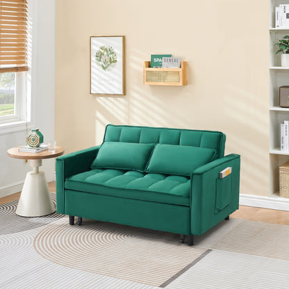 Large 3 In 1 Sofa Bed and Velvet Living Room
