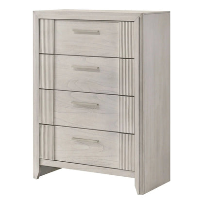 4 Drawer Tall Storage Chest White by Unique Piece Furniture, accent chest on Tampa Home & Garden Store