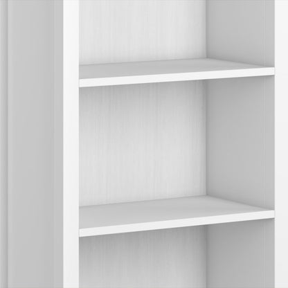 Handcrafted solid wood bookcase with five white shelves by HouseOfZazla standard bookcase on Tampa Home & Garden Store