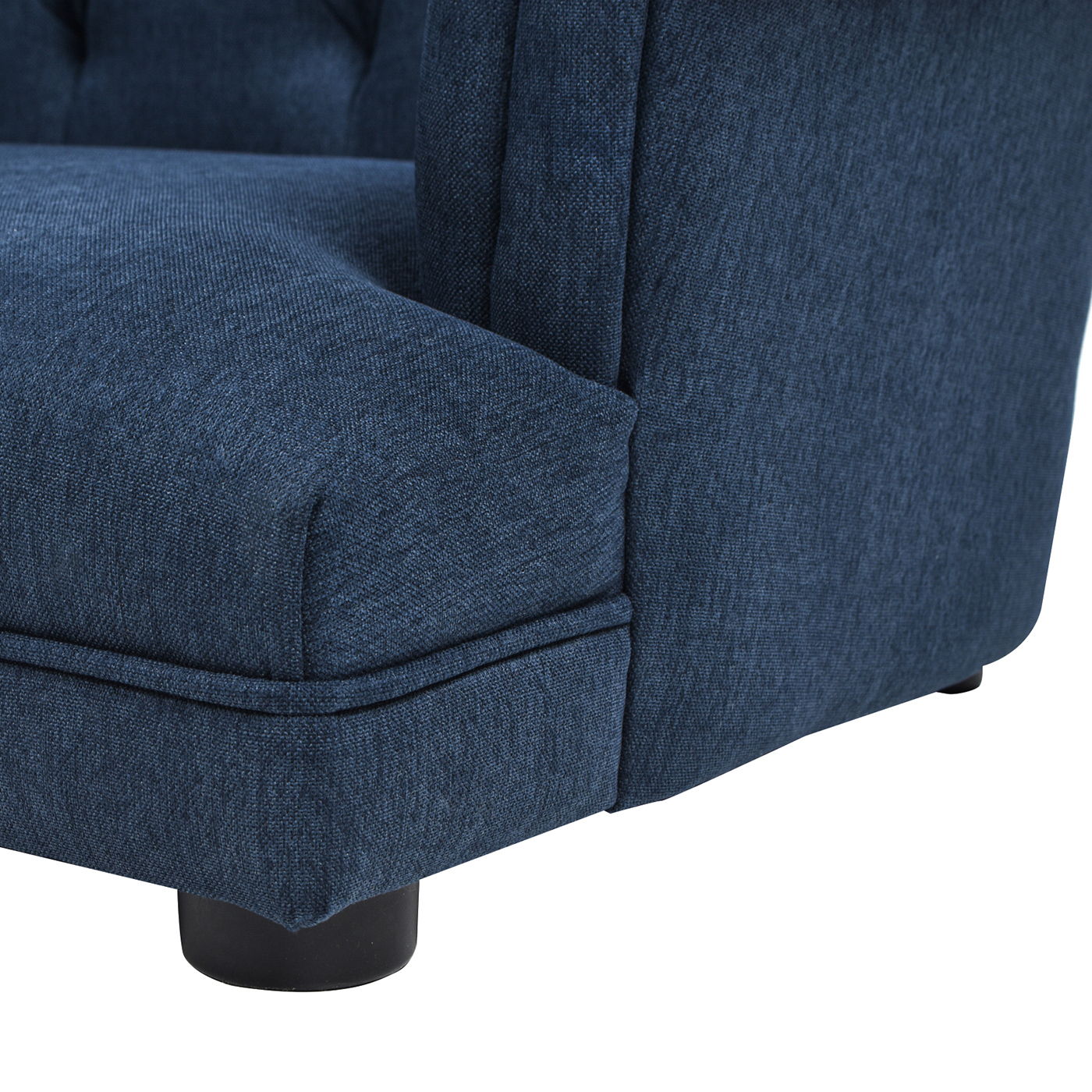 Kiki Chesterfield Dog Sofa Bed Medium blue denim upholstery by HouseOfZazla on Tampa Home & Garden Store
