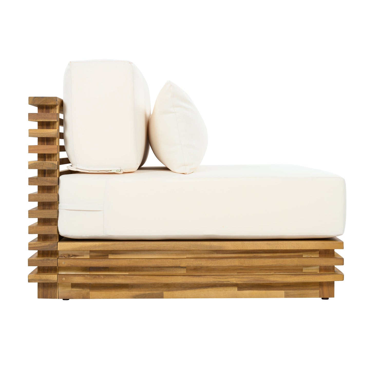 Oversized Outdoor Chair with Acacia Wood Frame