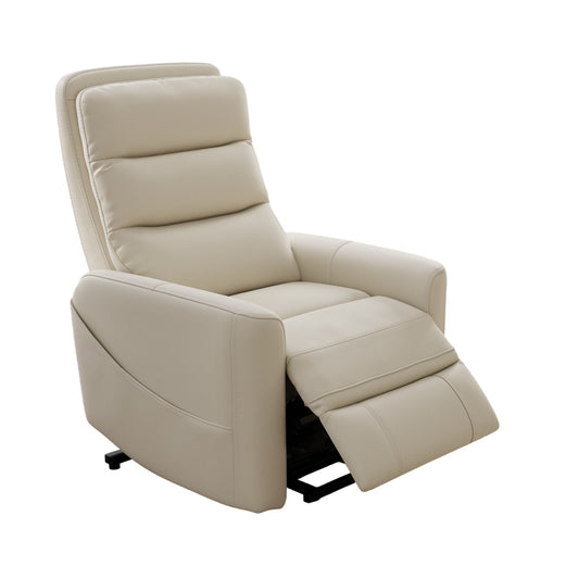 Bentley Power Lift Chair beige leather with full recline and USB charging by HouseOfZazla on Tampa Home & Garden Store