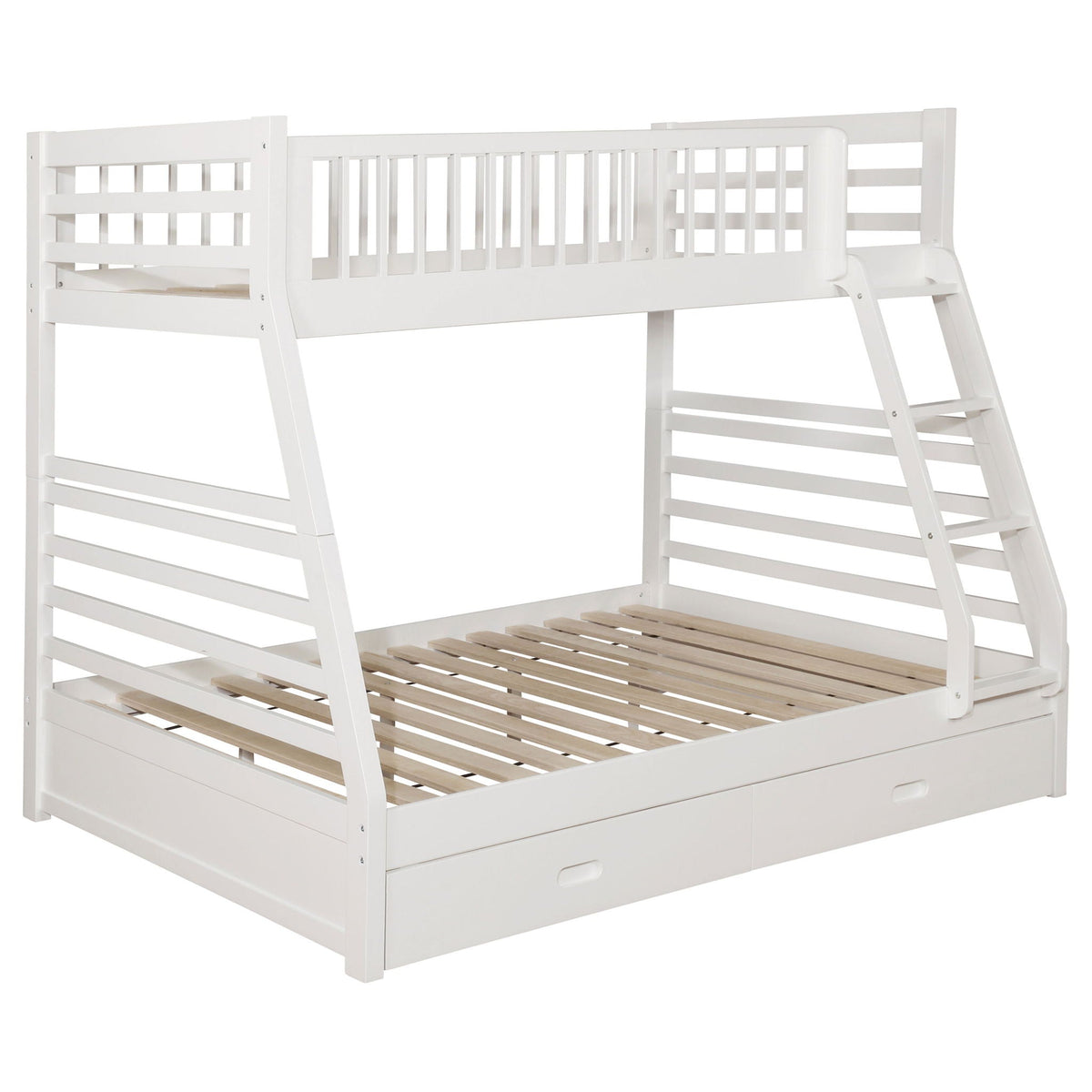 Newhall bunk bed with 2 drawers, white finish, HouseOfZazla on Tampa Home & Garden Store