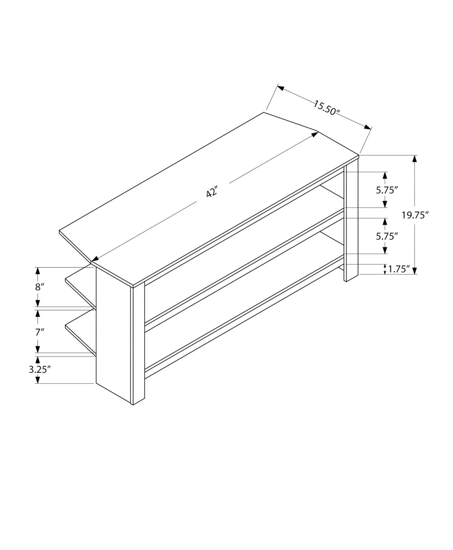 TV Stand Console Entertainment Center Shelves