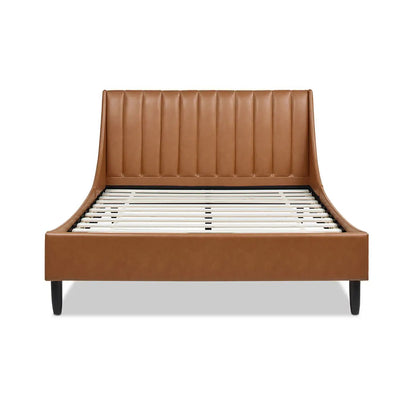Aspen Vertical Tufted Headboard Platform Bed