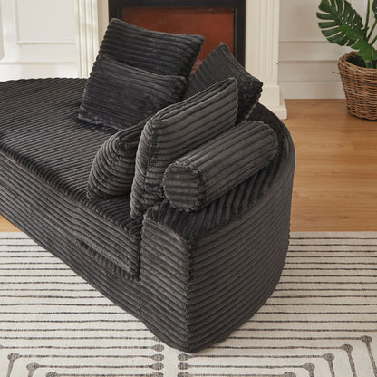 Semi Circular 2 in 1 Sofa Bed with Neck Pillow