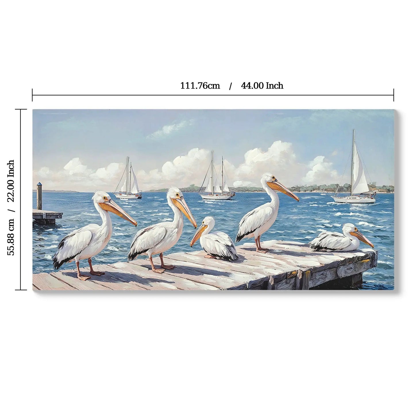 Beach Wall Art Ocean Seagull Canvas Living Room