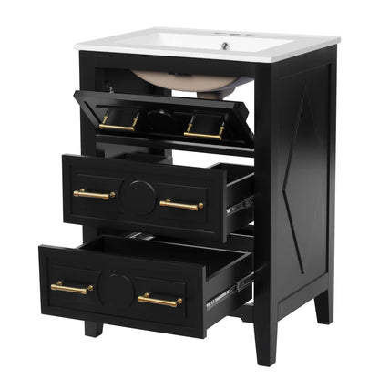 Bathroom Vanity With Sink Free Standing Cabinet