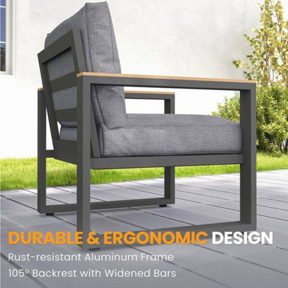 Modern Outdoor Sofa Set with the Coffee Table